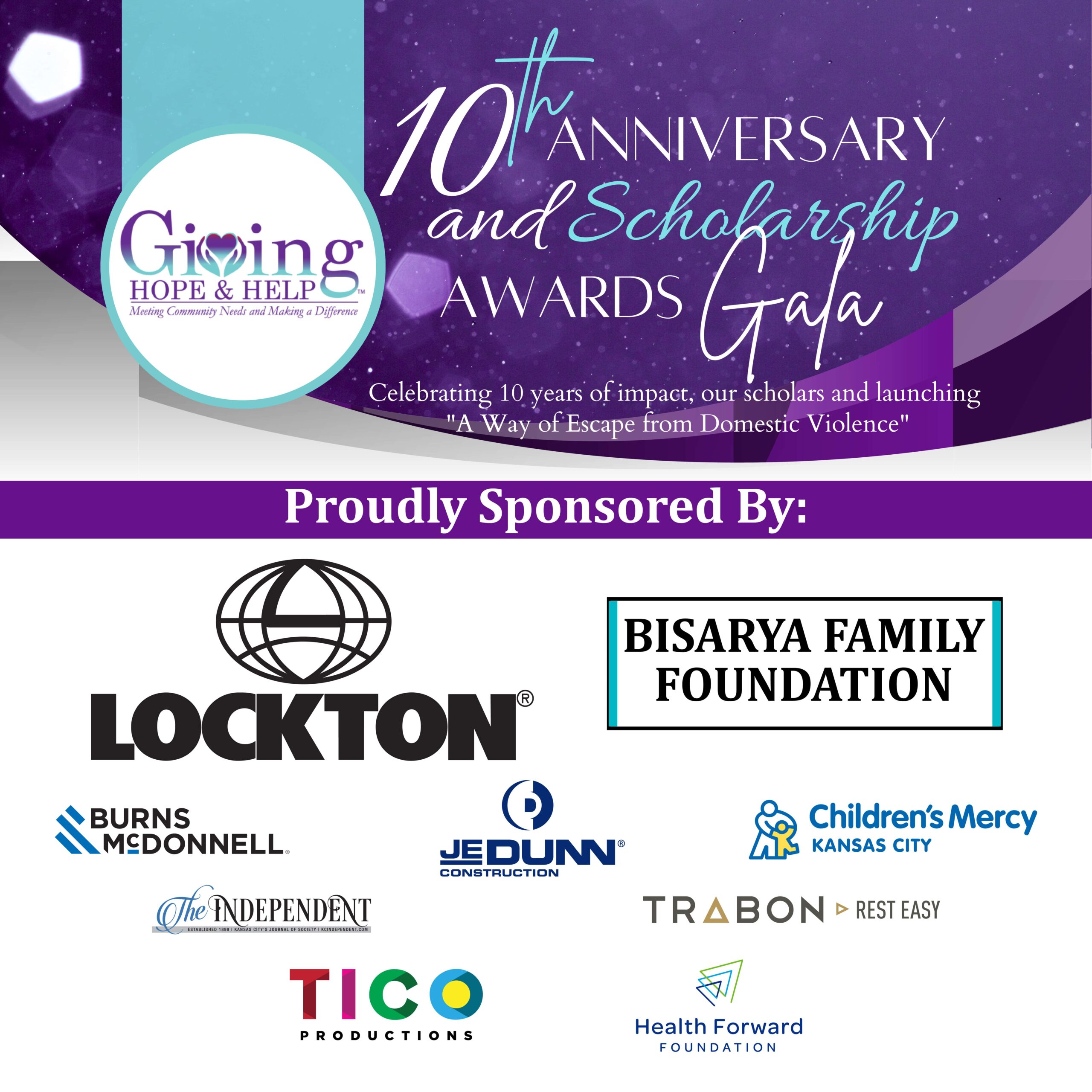 Giving Hope and Help 10th Anniversary and Scholarship Awards Gala in Kansas City